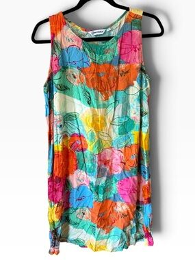 Jams World Vibrant Abstract Dress Hawaii floral